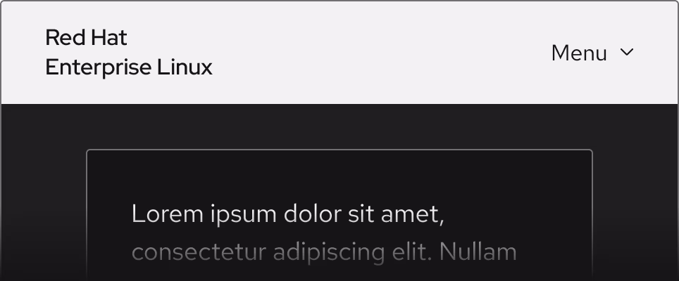 Light scheme secondary navigation used on a snippet of a dark scheme page